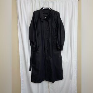 London Fog Trench Coat - Charcoal Grey, Size: 8